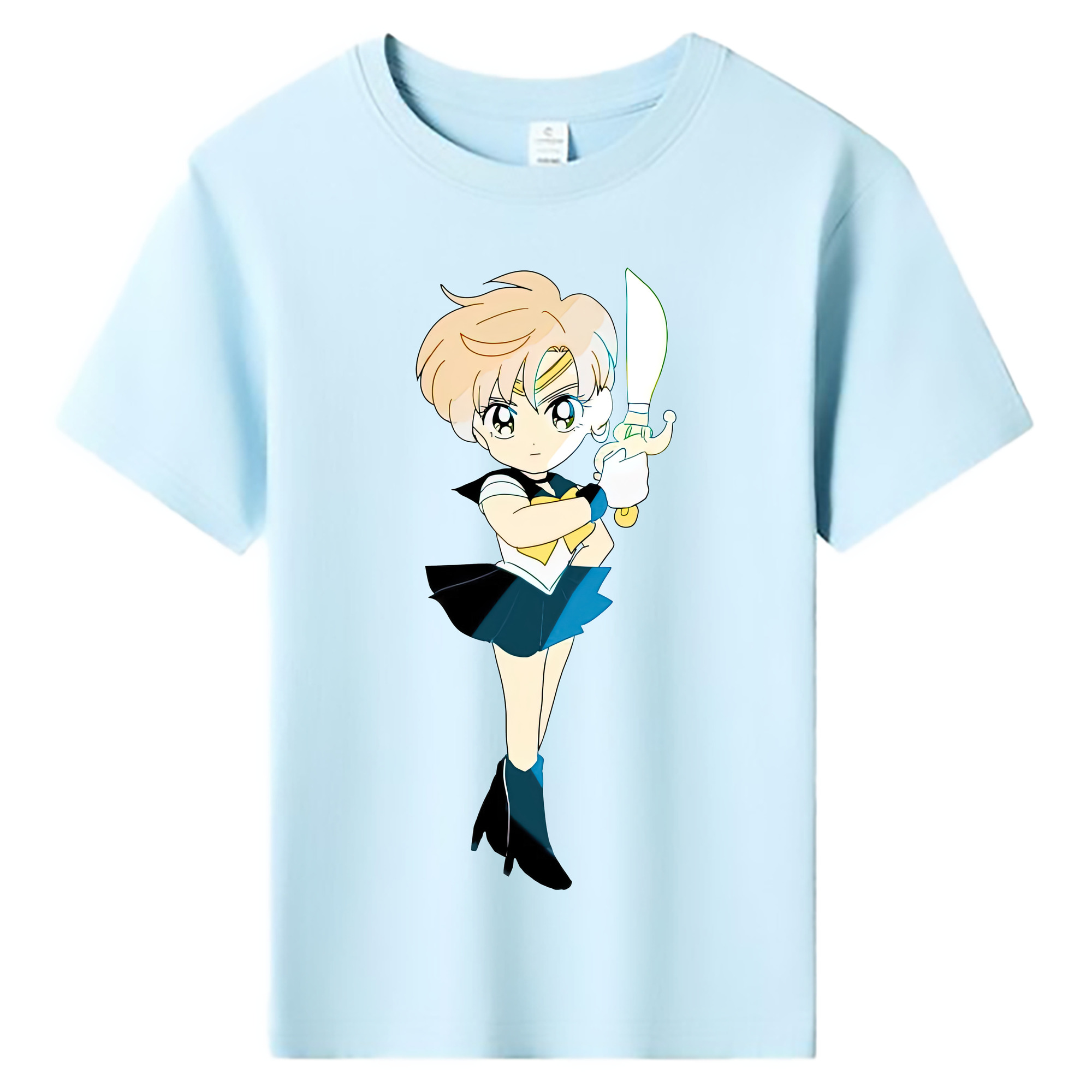 （画像用） 美少女戦士セーラームーン 天王はるか Sailor Moon Tenoh Haruka 綿100％キッズTシャツ（フロントプリント）